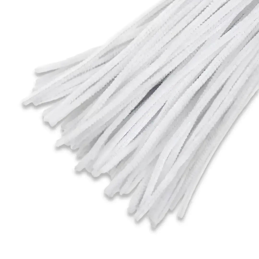 White Craft Pipe Cleaners – Pack of 50