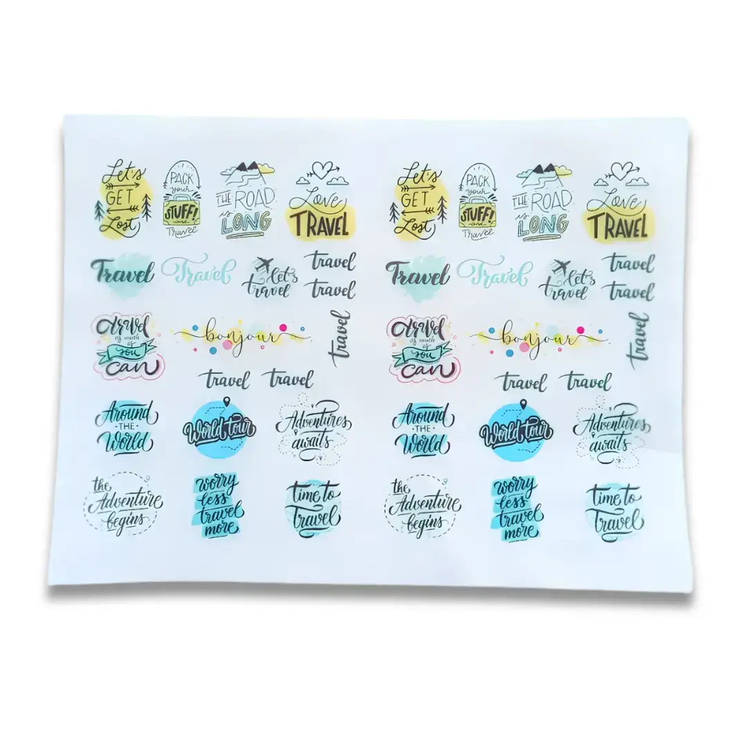 Travel Theme Insert Sticker Sheet for Resin Art