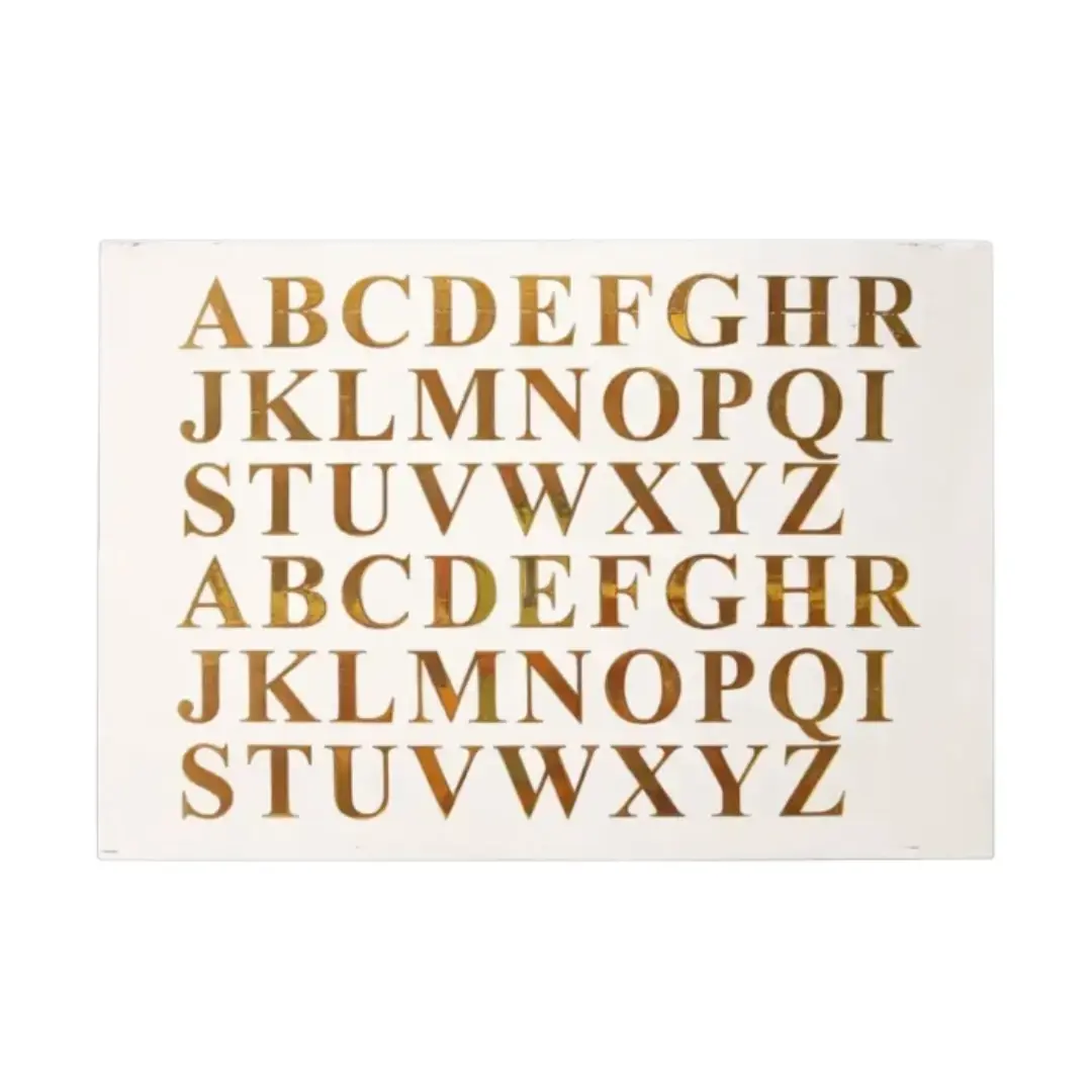 Capital Alphabet Embossed Sticker Sheet for Resin Art