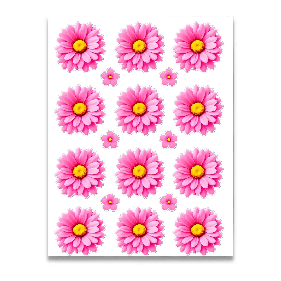 Premium Dark Pink Shade UV DTF Sticker for Resin Art